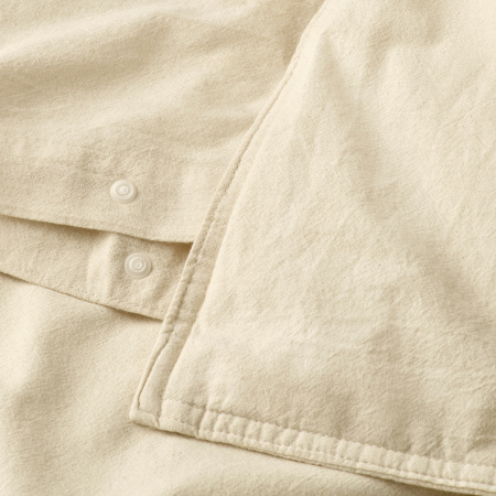 70591966 Пододеяльник и 2 наволочки, натуральный, 200x200 / 50x60 см