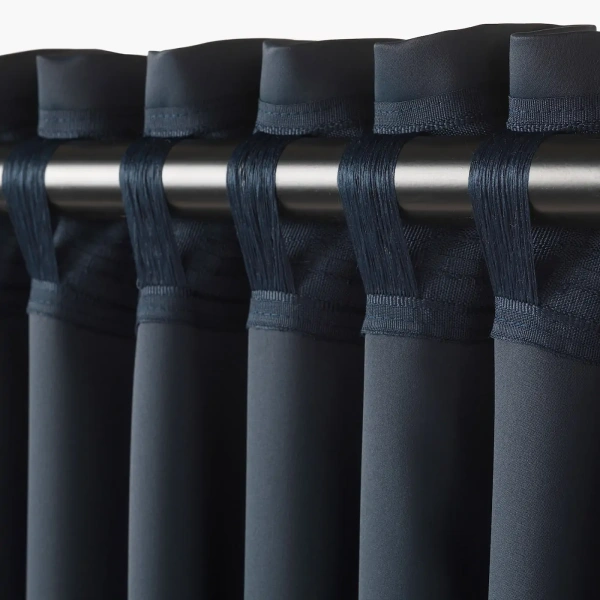 50348630 Гардины, блокирующие свет, 2 шт., темно-синий, 145x300 см