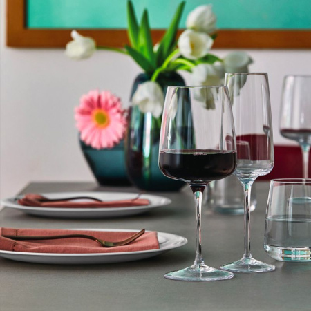 365751-6 Набор бокалов для вина, прозрачное стекло, 378 мл, 6 шт