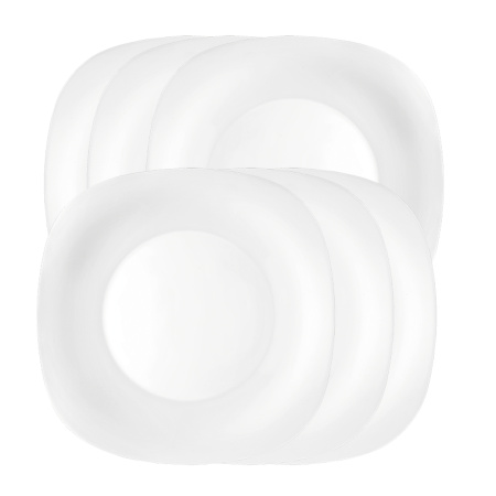 498860-6 Набор тарелок, белый, 27х27 см, 6 шт