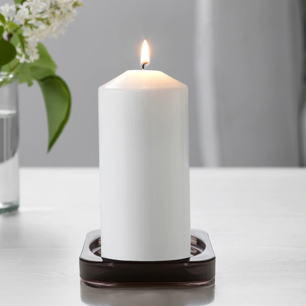 70483537 Тарелка для свечи, черный, 10x10 см