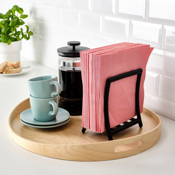 20515932 Салфетка бумажная, светлый красно-розовый, 33x33 см, 50 шт