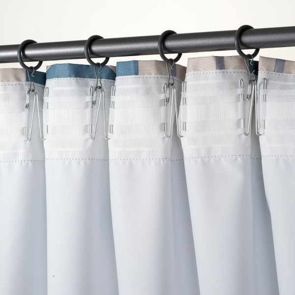 40536716 Гардины, блокирующие свет, 2 шт., голубой/Формы, 145x300 см