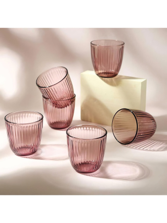 580501-6 Набор стаканов, розовый, 290 мл, 6 шт