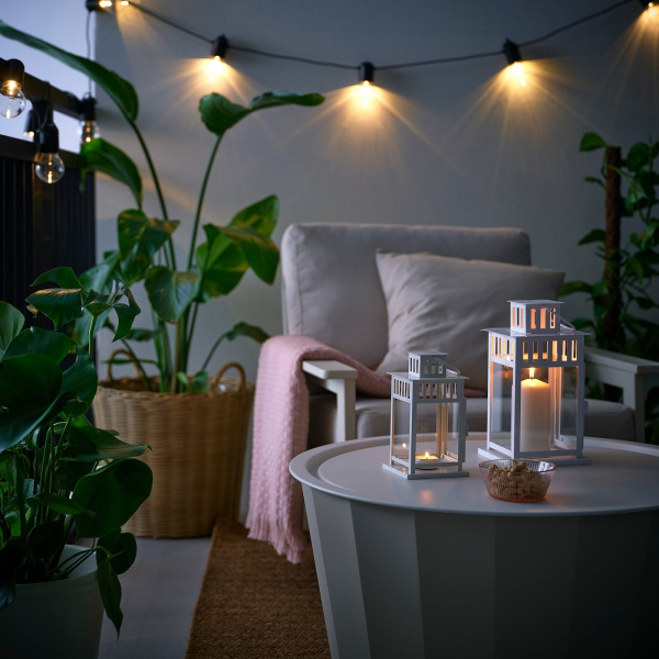 10608856 Фонарь для греющей свечи, белый, 20 см