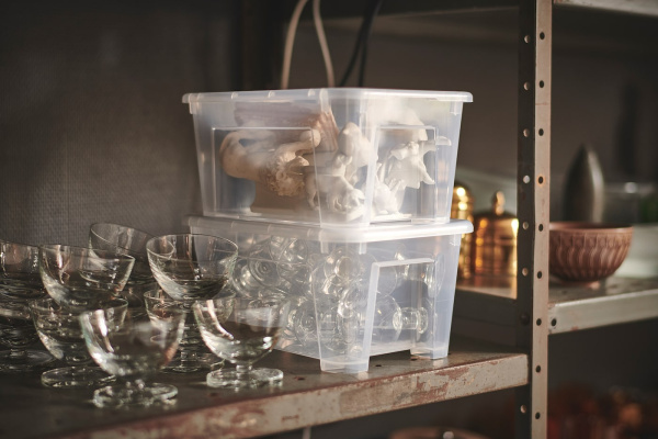 00376437 Контейнер, прозрачный, 28x19x14 см/5 л