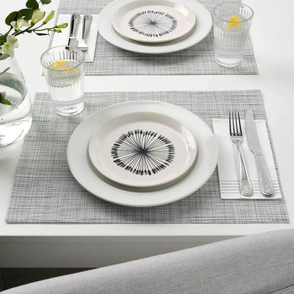 30469406 Тарелка десертная, белый/с рисунком, 19 см