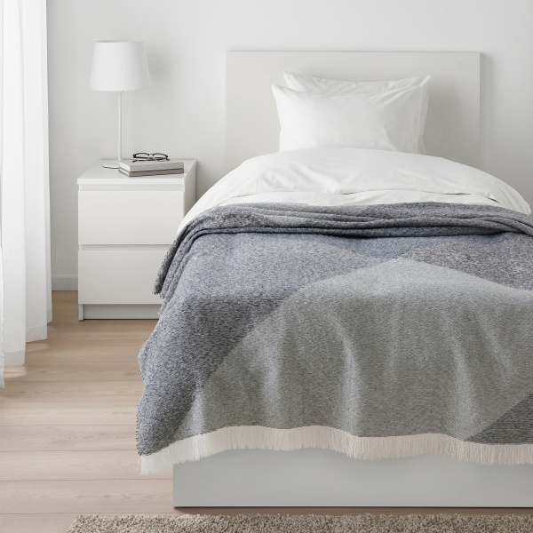 70565444 Плед, 130х170 см, серый