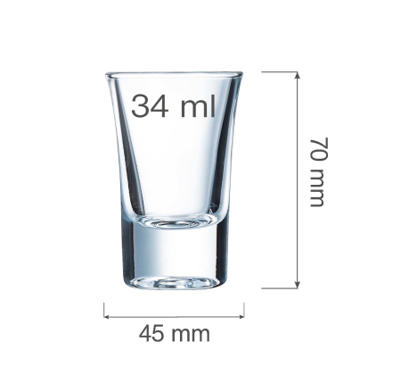 50018533 Стопка / рюмка, прозрачное стекло, 40 мл