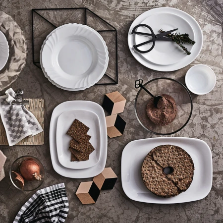 431241-1 Сервировочная тарелка, белый, 28х20 см