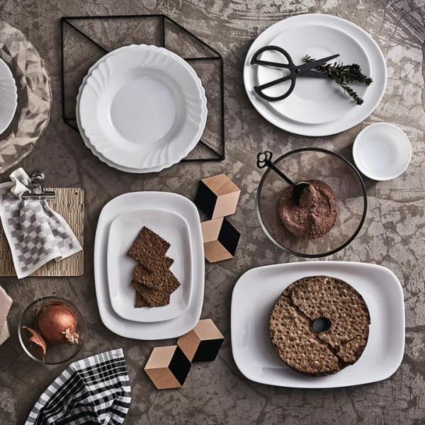 431240-1 Сервировочная тарелка, белый, 24х34 см