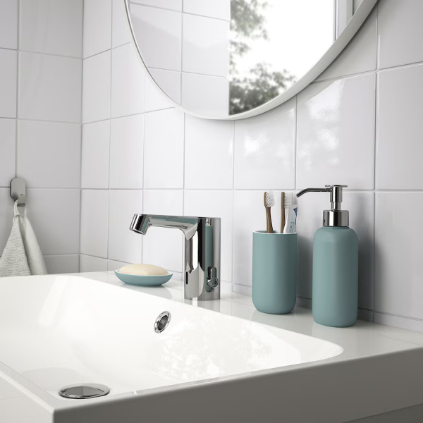 50593730 Держатель д/зубных щеток, серо-голубой