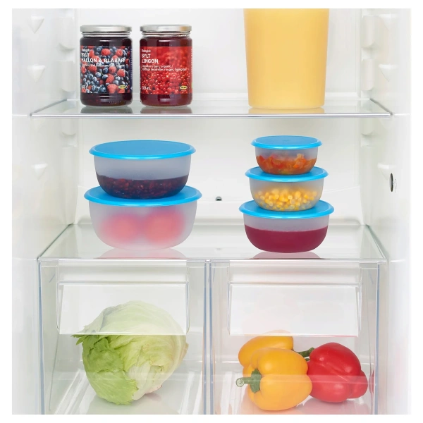 70246471 Набор контейнеров, 5 шт., круглой формы голубой