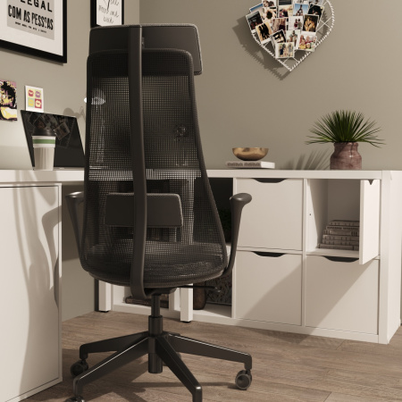 01873 Модуль с дверцей для стеллажа, 33x33x37, белый