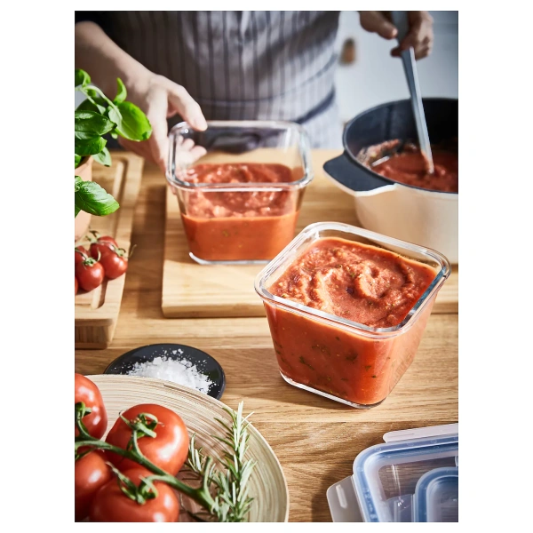 20359210 Контейнер для продуктов, четырехугольной формы/стекло, 1.2 л