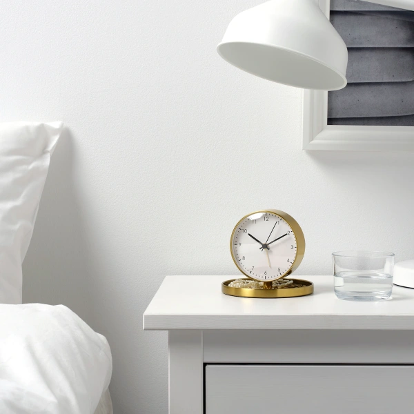 60398295 Будильник, желтая медь, 13 см