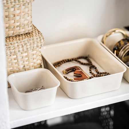 70457487 Органайзер, пластик/бежевый, 10x20x5 см