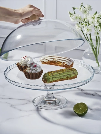 50020771 Блюдо сервировочное с крышкой на ножке, 32 см