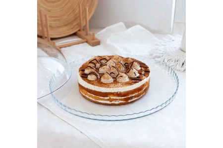 95198 Блюдо сервировочное с крышкой, прозрачный, 32 см