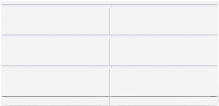 00296 Комод / тумба, 6 ящиков, белый, 160x77x40 см