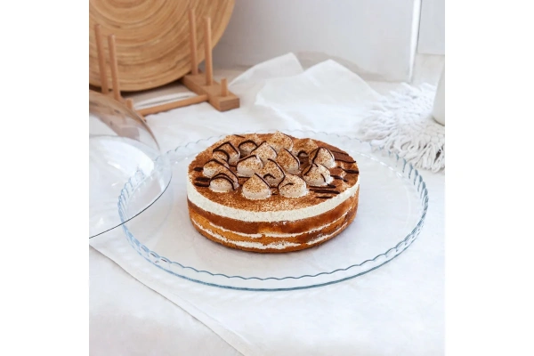 95198 Блюдо сервировочное с крышкой, прозрачный, 32 см