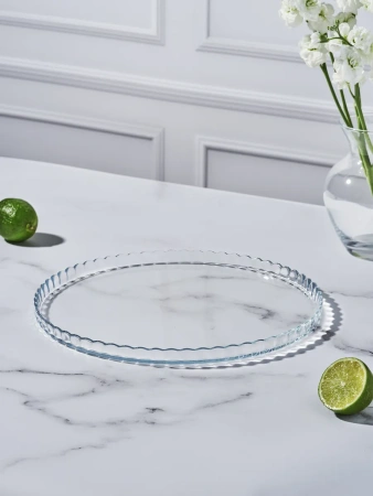 112553 Блюдо сервировочное, прозрачный, 24 см