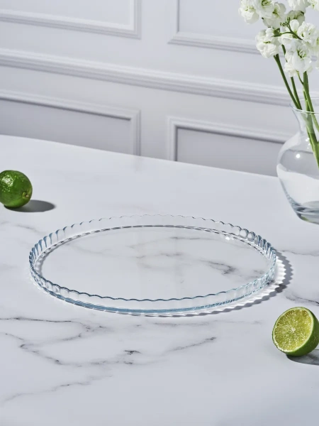 112553 Блюдо сервировочное, прозрачный, 24 см