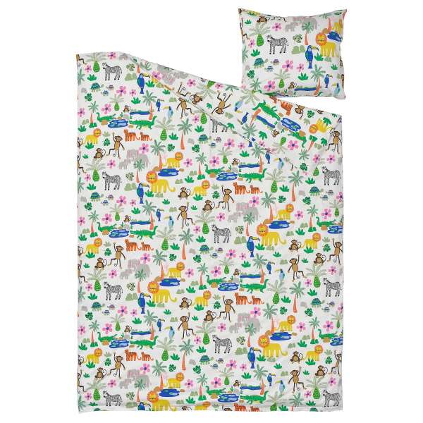 20595293 Пододеяльник и наволочка, разноцветный, 150x200 / 50x60 см