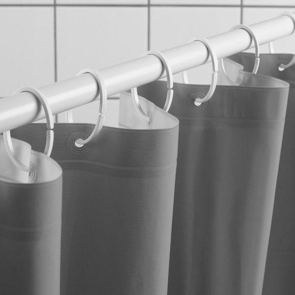 10557423 Штора для ванной, серый, 180x200 см