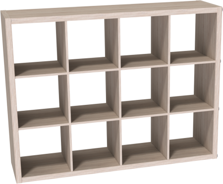 00661 Стеллаж, 112х147х38 см, дуб беленый