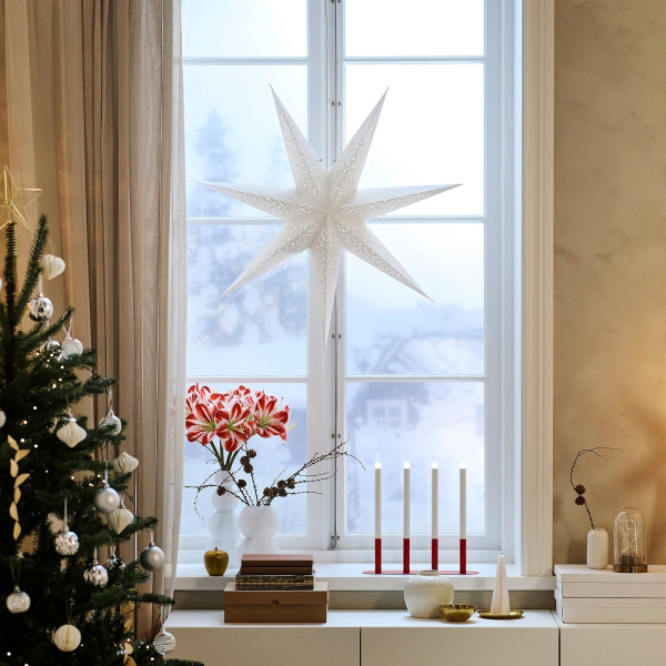 60600985 Абажур, кружево/белый, 90 см