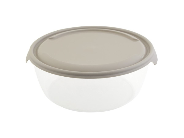 P1FO005 Контейнер пластиковый с крышкой, круглый, разноцветный, 3 л