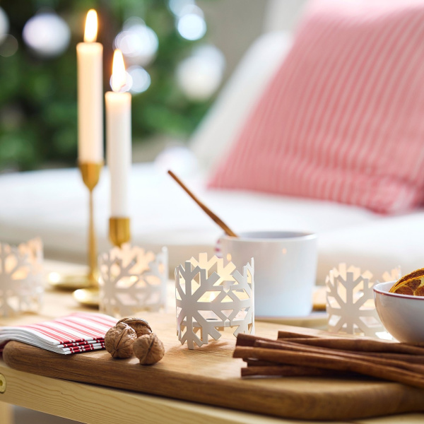 80604807 Подсвечник для чайной свечи, белый, 8 см