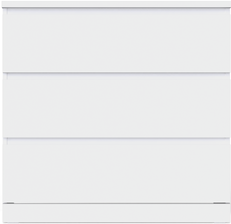 00203 Комод, 3 ящика, белый, 80x77x40 см