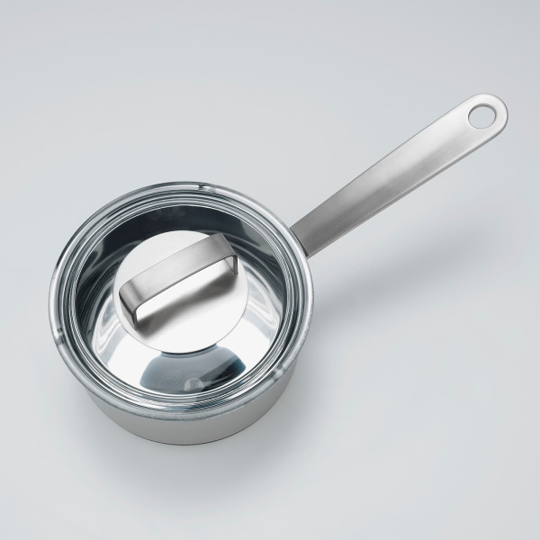 40373465 Ковш с крышкой, нержавеющ сталь/стекло, 1 л