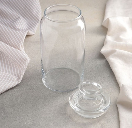 50072571 Банка с крышкой, прозрачное стекло, 1130 мл