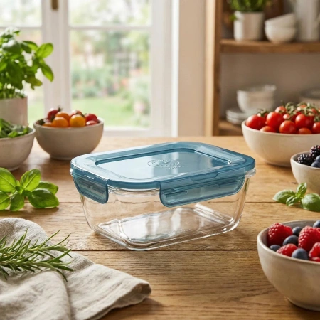 389126-MFI Контейнер для продуктов, прямоугольной формы / высокий /серый, 2,52 л, 23 х 18 см