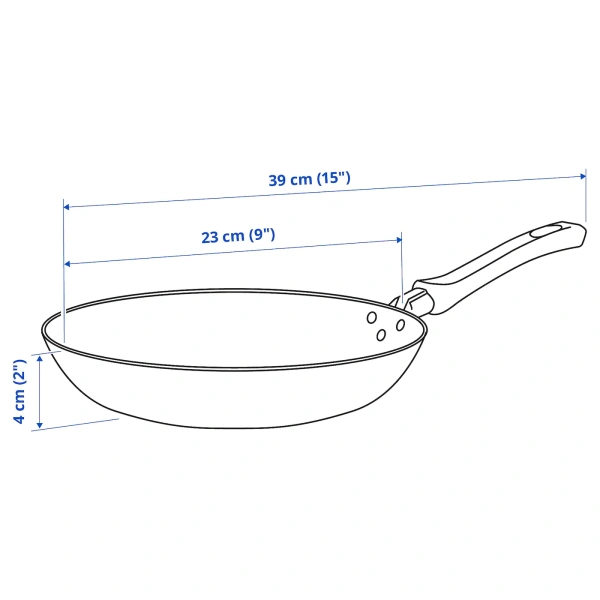 30382106 Сковорода, темно-синий, 23 см