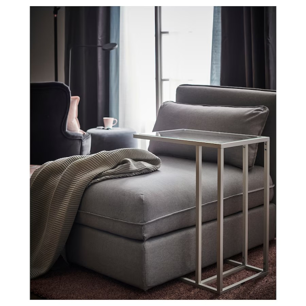 90303446 Подставка д/ноутбука, белый/стекло, 35x65 см