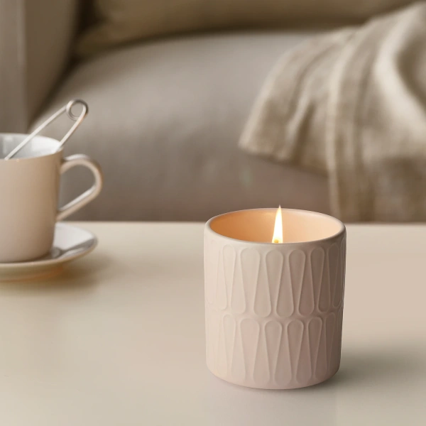 70508104 Ароматическая свеча в контейнере, Тубероза/розовый, 9 см