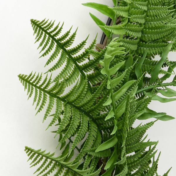 80497572 Искусственный венок, д/дома/улицы/папоротник зеленый, 45 см