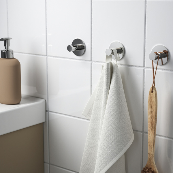 50567830 Крючок, самоклеящийся, хромированный, 3 шт