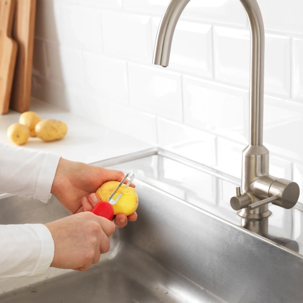 80373171 Нож для чистки картофеля, красный/белый/черный