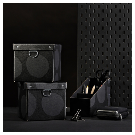 50595994 Настольный органайзер, узор круги / серый, 10х15 см