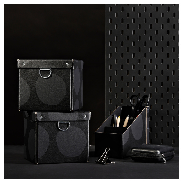 50595994 Настольный органайзер, узор круги / серый, 10х15 см