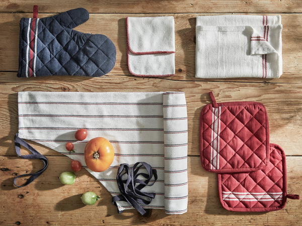 00484007 Полотенце кухонное, красный, 45x60 см