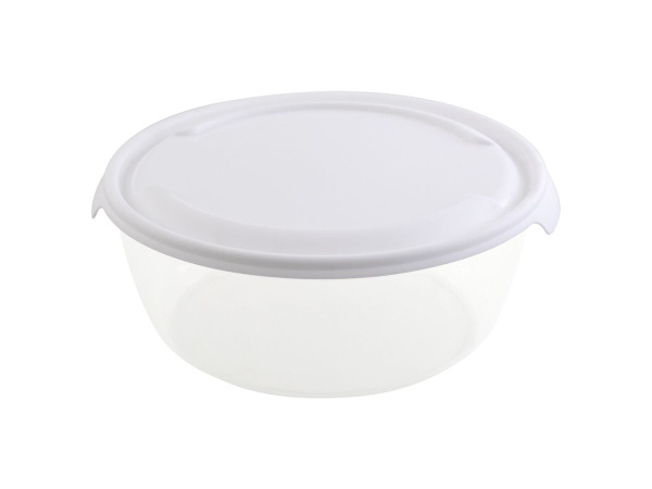 P1FO005 Контейнер пластиковый с крышкой, круглый, разноцветный, 3 л