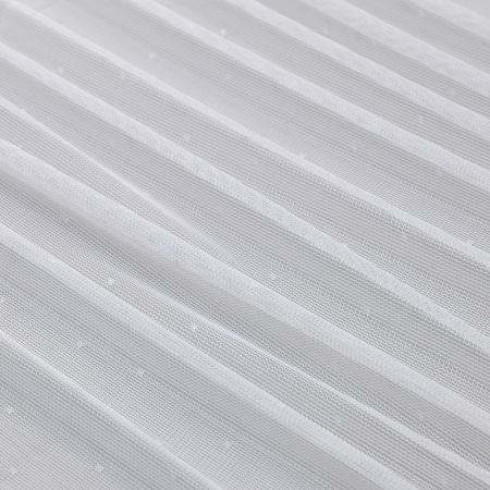00386549 Гардины, 2 шт., с карманом / белый в точки, 145x300 см