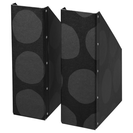 20595995 Подставка для журналов, узор круги / серый, 2 шт.