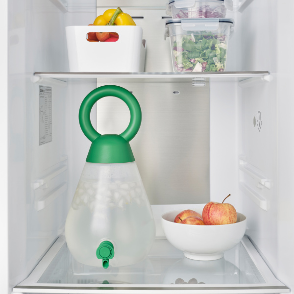 10549386 Кувшин с краном, прозрачный/яркозеленый,  4.0 л 